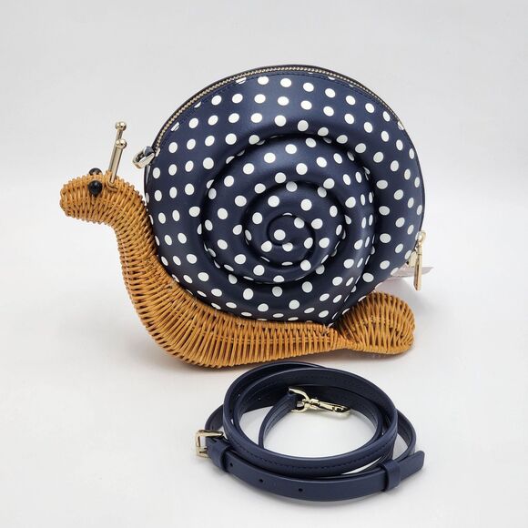 Kate Spade Scarlett Snail Wicker Enchanted Forest Nightcap Crossbody Bag NWT - Picture 4 of 9